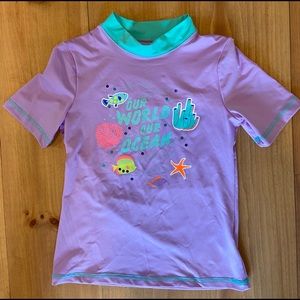 Cat & Jack Short Sleeve Rashguard Sun Shirt Sz 7/8
